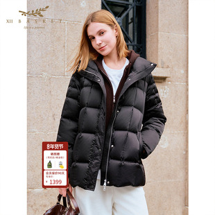 【云感白鹅绒】十二篮25冬新款泡芙羽绒服一手长外套女休闲通勤