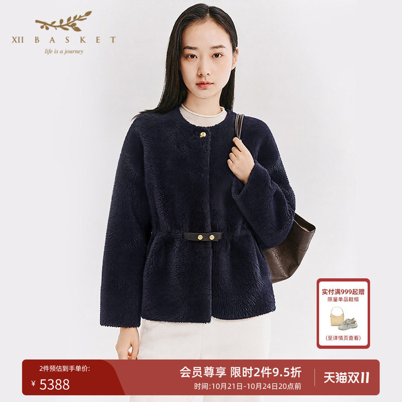 十二篮羊皮毛一体皮草休闲外套