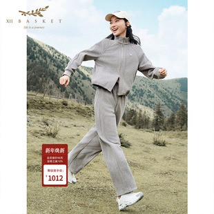 运动休闲显瘦长裤 针织绒感弯刀裤 保暖女 25冬新款 十二篮商场同款