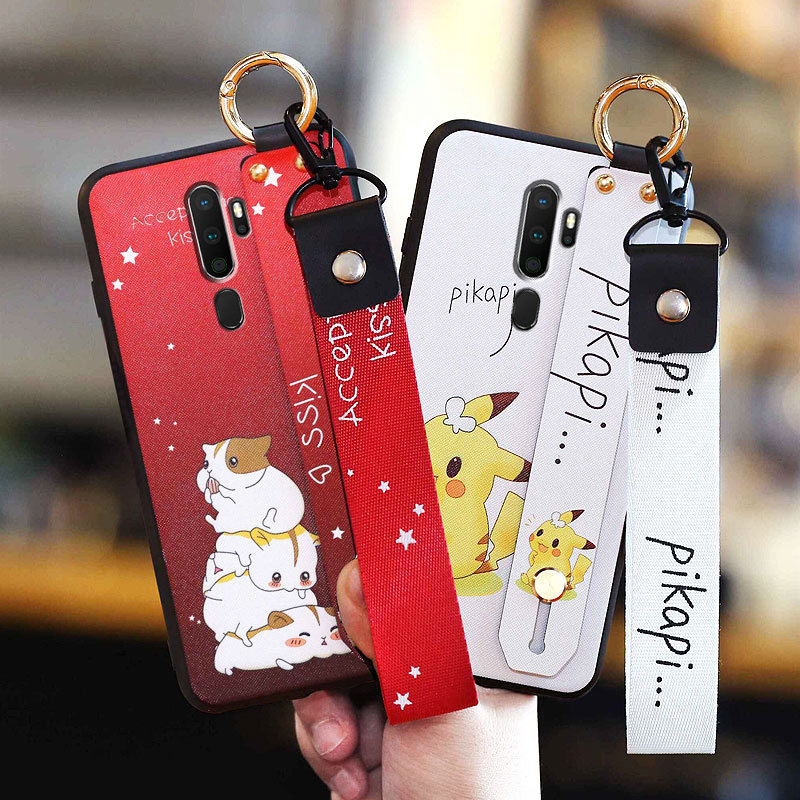 oppo女款腕带磨砂可爱风手机壳