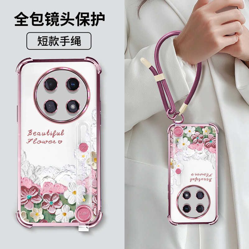 适用华为畅享60X手机壳新款STG一AL00保护套软硅胶畅想60X镜头全包防摔畅亨6OX女款透明超薄高级感时尚带挂绳
