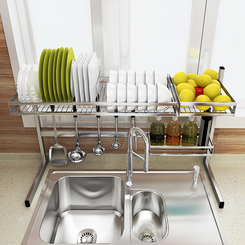 厨房水槽置物架洗碗池上方沥水架放碗架收纳碗碟架家用304不锈钢,厨房/烹饪用具,厨房置物架/置物柜/角架,淘宝优惠券,粉丝福利购,淘宝优惠卷