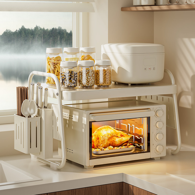 厨房微波炉架子置物架洞洞板多功能烤箱支架台面分层电饭锅收纳层,厨房/烹饪用具,微波炉置物架,淘宝优惠券,粉丝福利购,淘宝优惠卷
