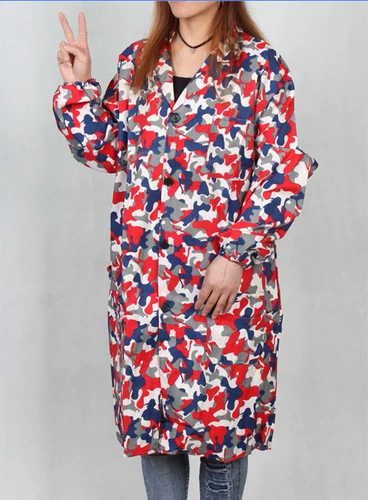 Синий пальто длинный -Служба рабочей службы для мужчин и женских камуфляжных платье