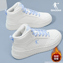 女款 运动鞋 2025冬季 官方旗舰皮面保暖棉鞋 子 新款 乔丹加绒高帮板鞋