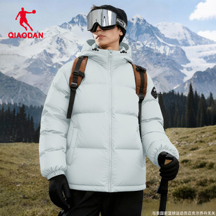 乔丹加厚短款羽绒服男款面包服2025冬季新款户外登山防寒保暖外套