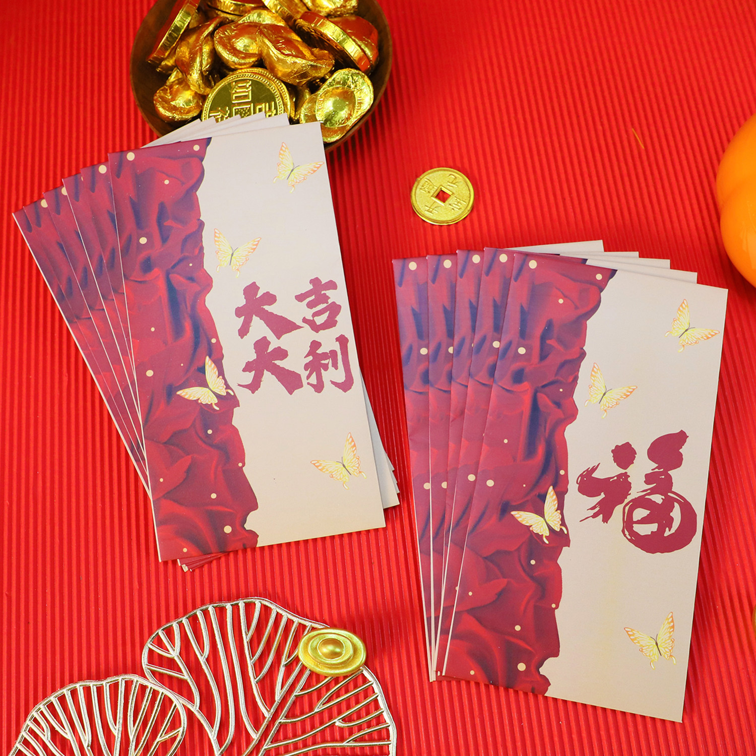 60个装包邮欣缘新年千元精美复古中式压岁送礼红包袋定制logo利是