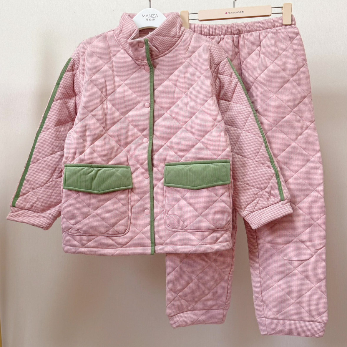 芬腾三层加厚纯棉睡衣套装