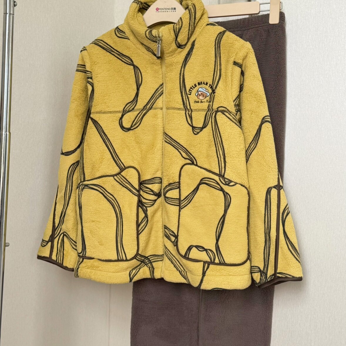 芬腾睡衣女冬季法兰绒家居服