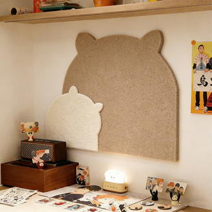 免打孔毛毡板照片墙毛毡墙贴展示墙软木板背景板墙面遮丑装饰拼豆粘毛板定制家庭客厅创意相片幼儿园教室收纳