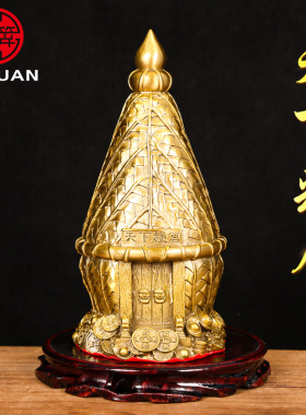 纯铜天下粮仓摆件招财进宝
