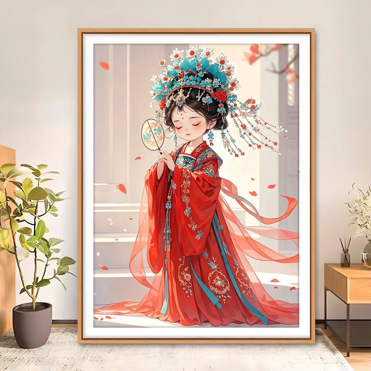 新婚嫁衣十字绣线绣自己绣2025新款客厅中式新娘婚纱古风美女喜庆