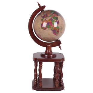 博通 实木地球仪 落地摆件 办公室装饰工艺品开业礼品 地球仪摆件 大号地球仪 开业庆典礼品 毕业季送母校