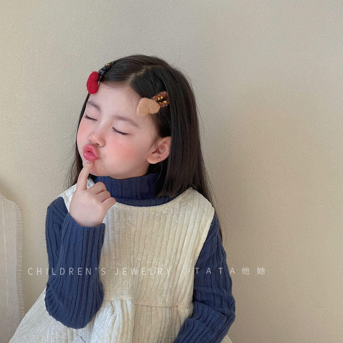 秋冬高级感羊毛毡彩色爱心侧边刘海夹子发夹女孩新款秋冬洋气发卡,童装/婴儿装/亲子装,发饰,淘宝优惠券,粉丝福利购,淘宝优惠卷