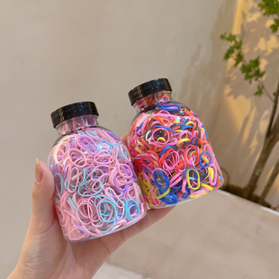 罐装彩色一次性橡皮筋儿童不伤发小皮套发圈女童扎小揪揪头绳发饰
