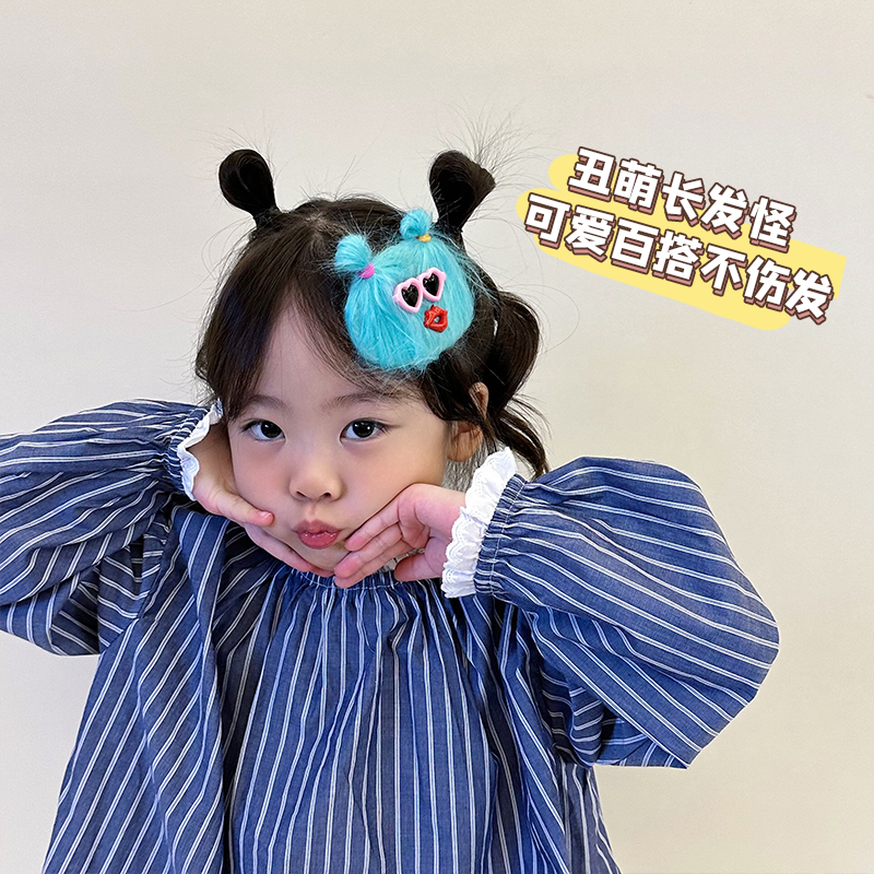儿童丑娃娃可爱少女心发夹