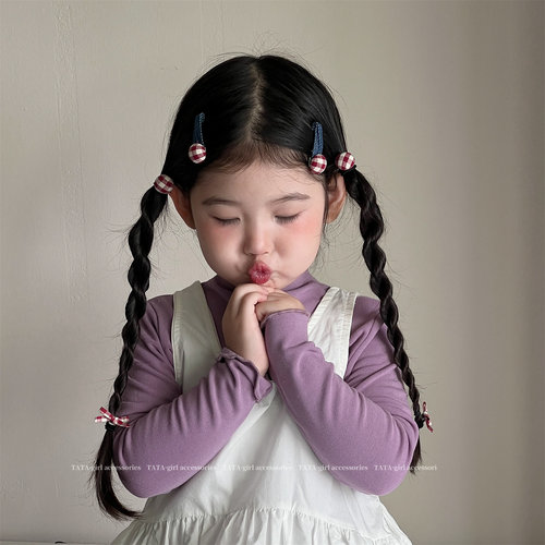 复古牛仔女童刘海发夹发圈皮筋