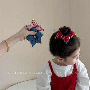 2026红色星星大肠发绳儿童发圈女童百搭扎马尾头绳宝宝丸子头发饰