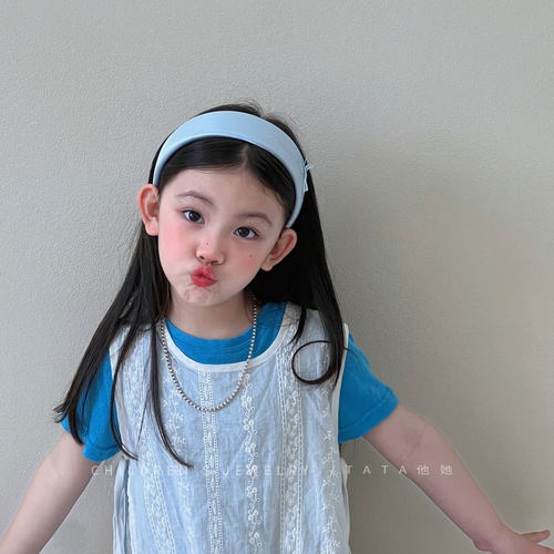 轻奢闪钻女童宽边防滑不勒发箍