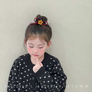 儿童甜美花朵蝴蝶结发绳小女孩扎马尾辫子皮筋高弹力女童头绳发圈
