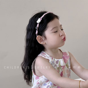 儿童KT猫可爱卡通高颅顶防滑发饰头箍女童碎发整理神器不勒头头箍