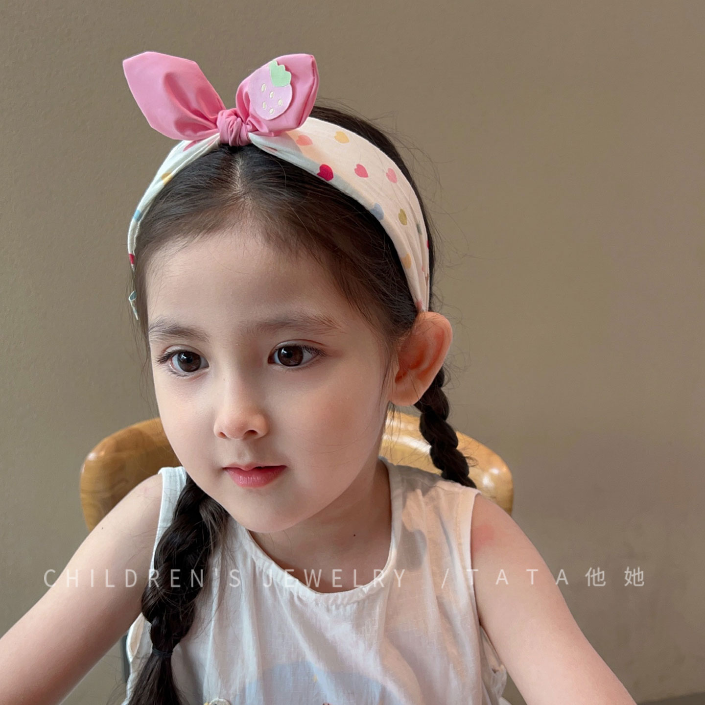 韩国可爱儿童草莓发箍