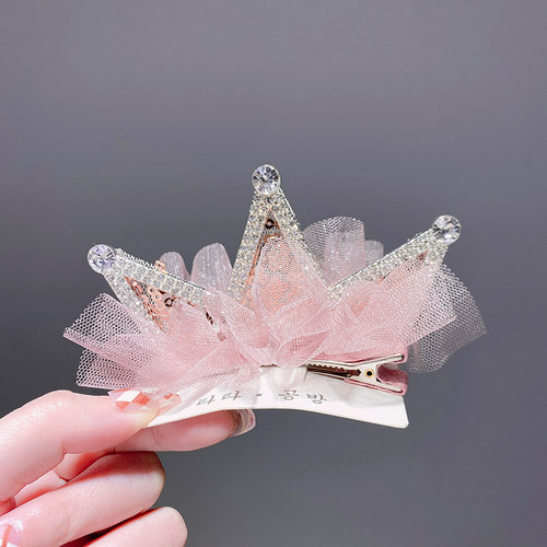 皇冠通用甜美女童超仙发夹立体