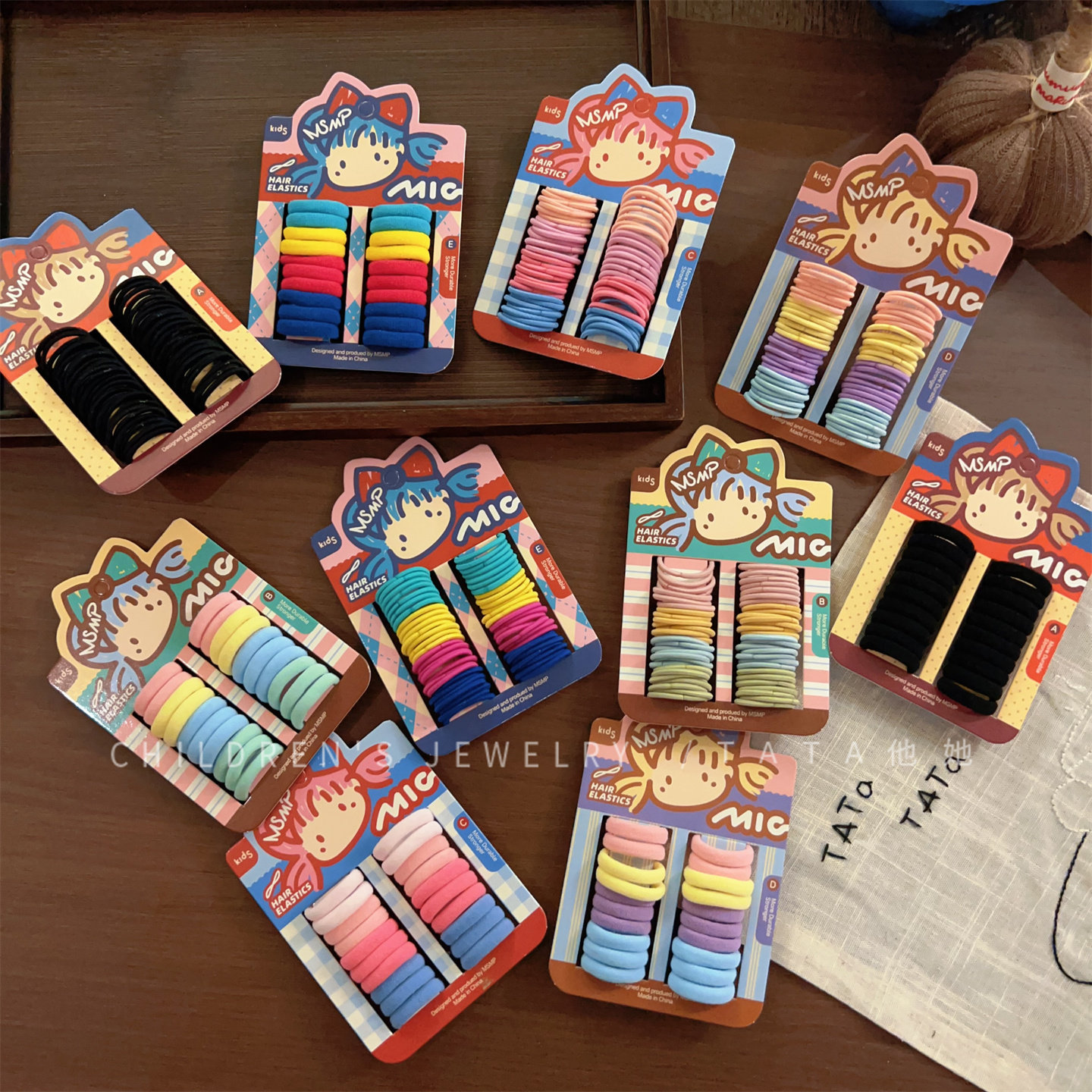 韩版彩色发圈头绳女童橡皮筋宝宝发饰小女孩扎头发皮套不伤发头饰