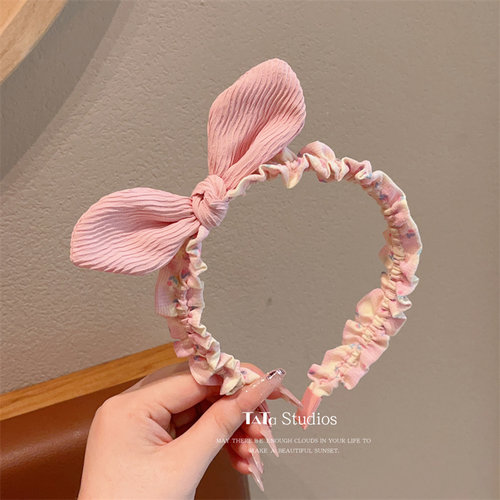 春夏韩版儿童布艺立体蝴蝶结发箍小女孩甜美可爱花朵头箍发饰头扣