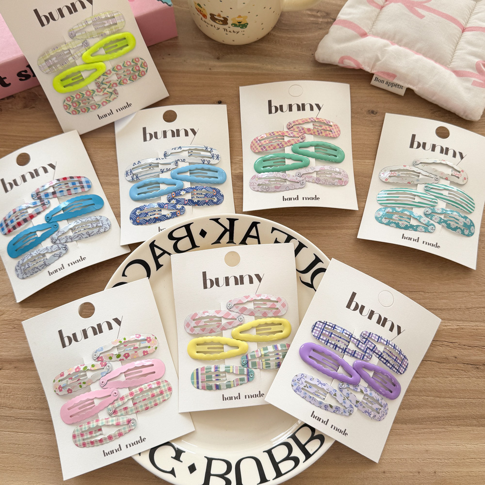 春夏波浪格纹发夹碎发小清新BB夹宝宝发卡女童发饰侧边刘海碎发夹