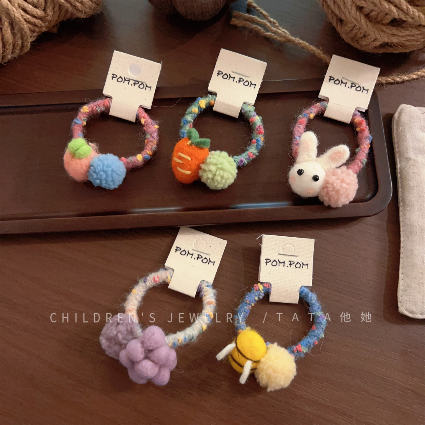 羊毛毡可爱卡通蜜蜂兔子马尾儿童发圈小女孩头绳宝宝扎丸子头皮筋,童装/婴儿装/亲子装,发饰,淘宝优惠券,粉丝福利购,淘宝优惠卷