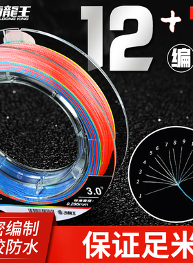 海龙王12编大力马鱼线路亚pe线500米鱼线9编筏钓主线子线钓渔线