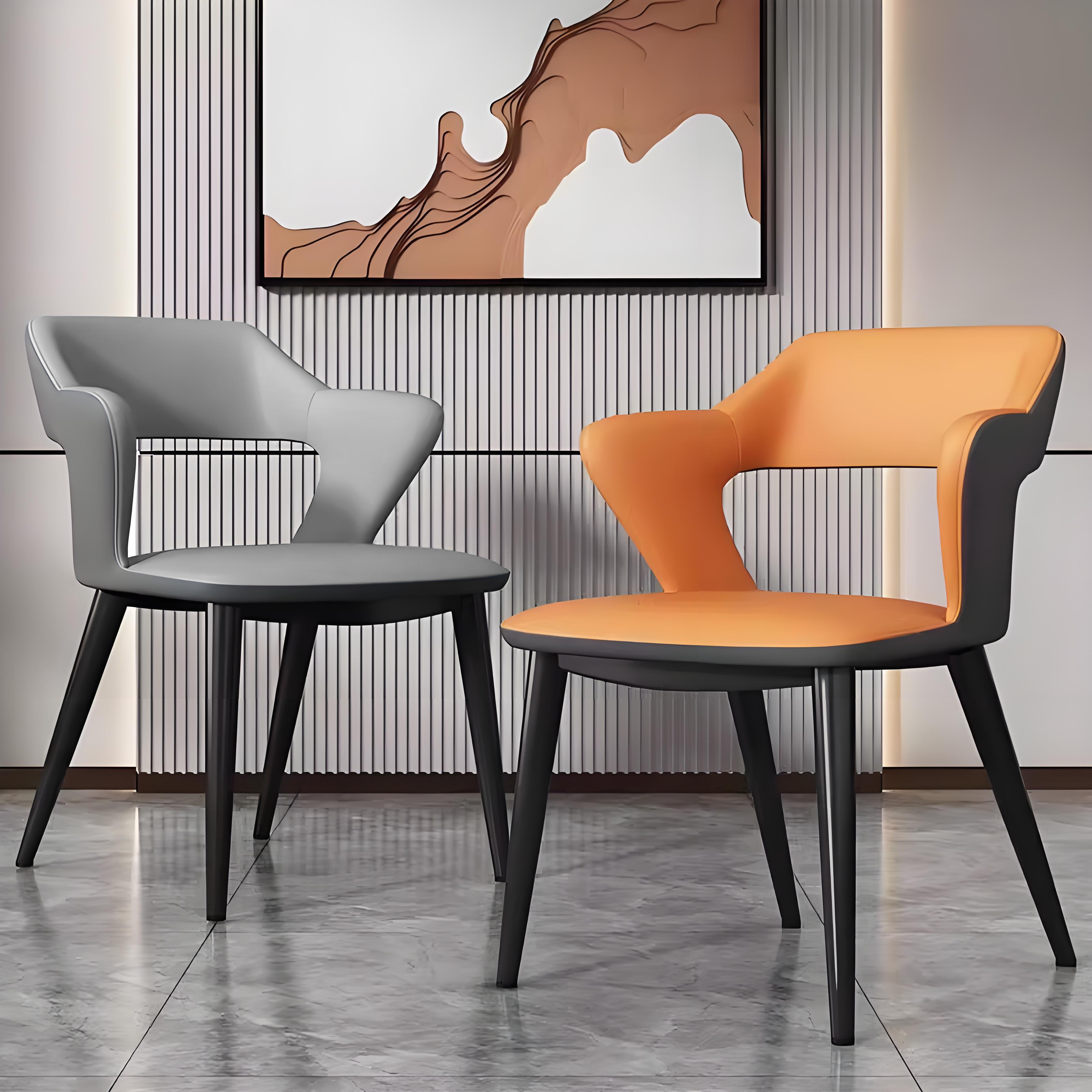 餐椅家用客厅意式餐桌椅轻奢高级感休闲洽谈茶椅酒店商用靠背凳子