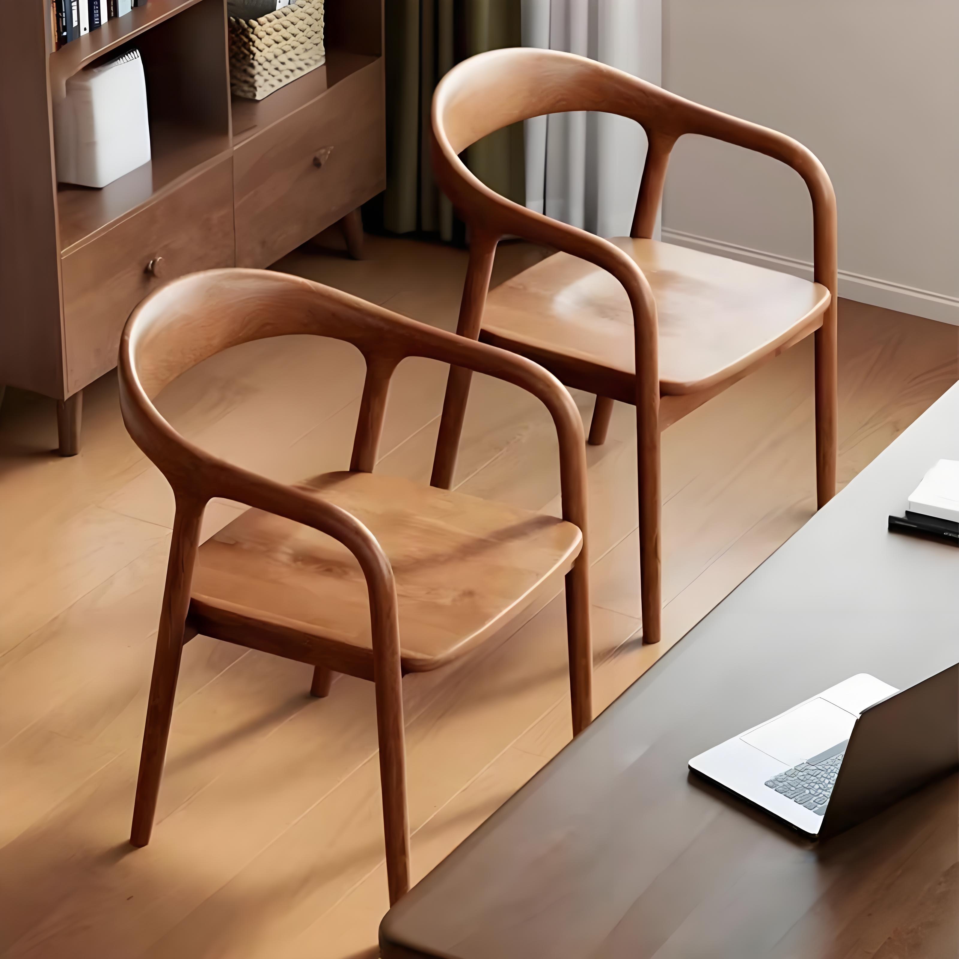 实木餐椅家用复古舒美特靠背凳子