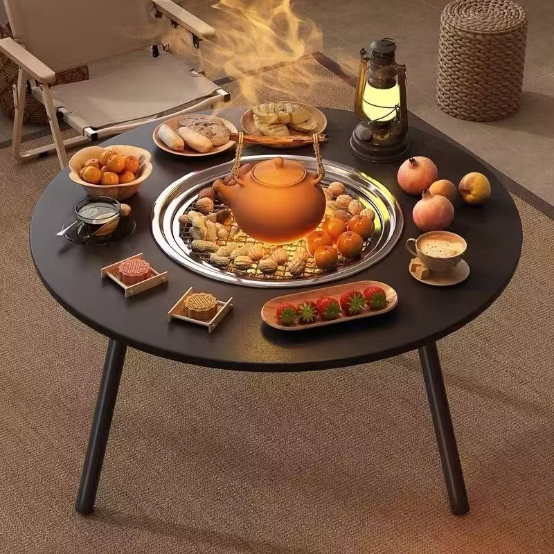 户外烧烤庭院无烟烤肉可拆圆形便