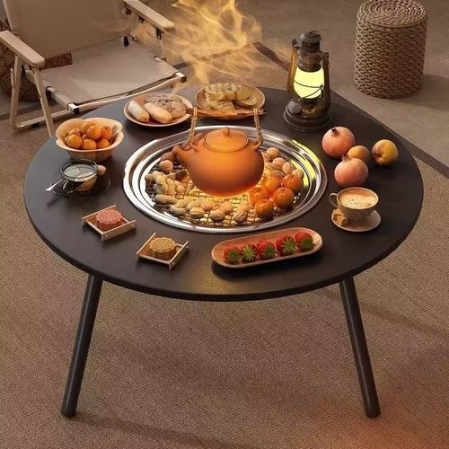 户外烧烤庭院无烟烤肉可拆圆形便