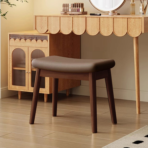 实木化妆凳衣帽间马鞍凳梳妆凳