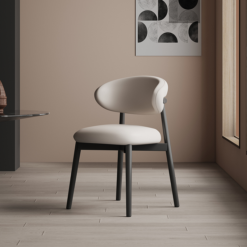 意式极简餐椅家用餐桌椅2024新款椅子轻奢高级感餐厅软包凳子靠背
