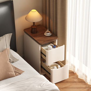 实木床头柜超窄家用卧室2026爆款小型极窄简约现代免安装收纳柜子