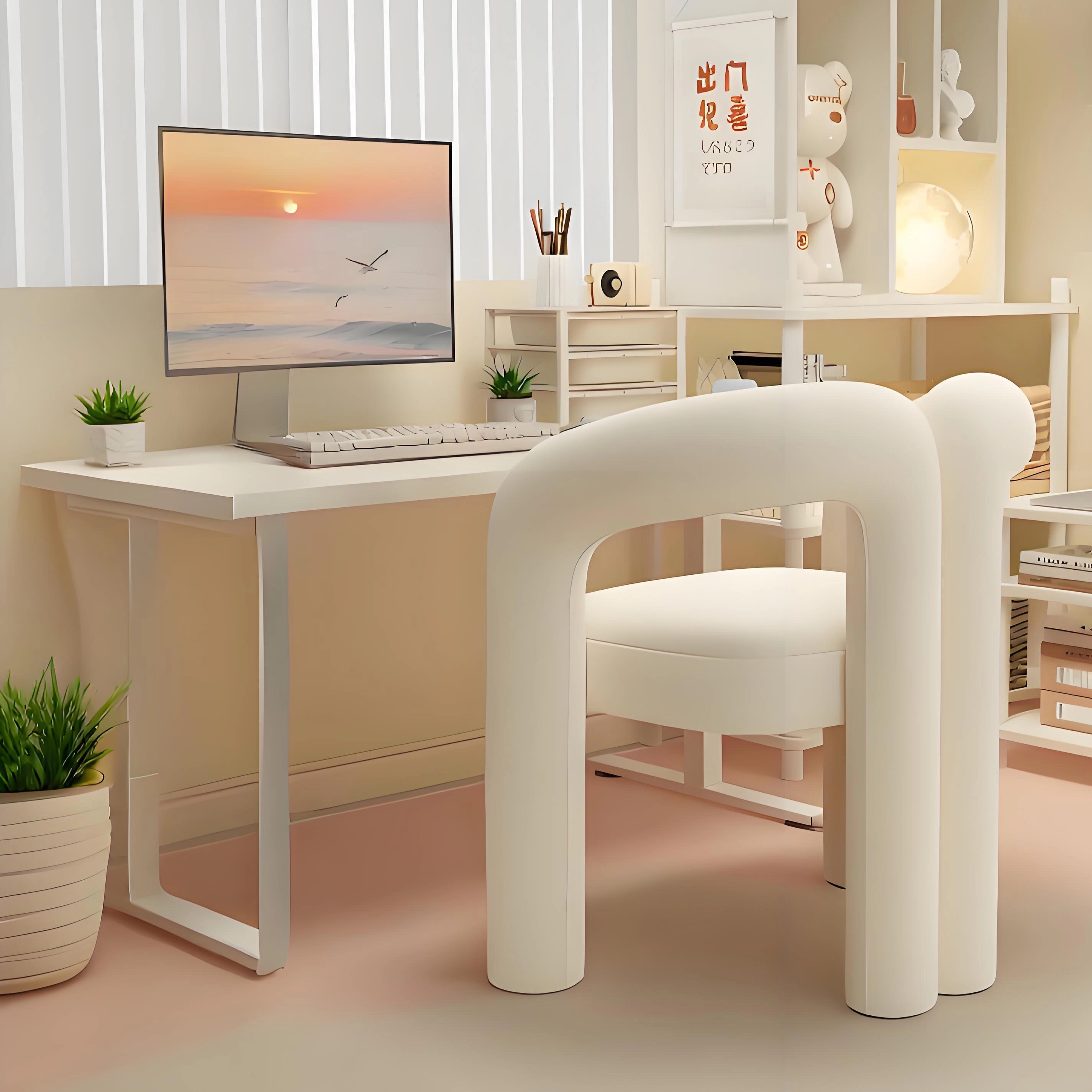 化妆凳家用化妆椅女生卧室衣帽间梳妆台专用靠背椅设计师美甲椅子