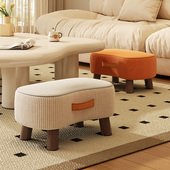 凳子家用矮板凳客厅坐墩实木沙发脚踏凳茶几小椅子门口创意换鞋 凳