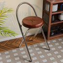 中古设计师椅子餐椅便携折叠凳子阳台小型复古藤椅家用藤编餐桌椅