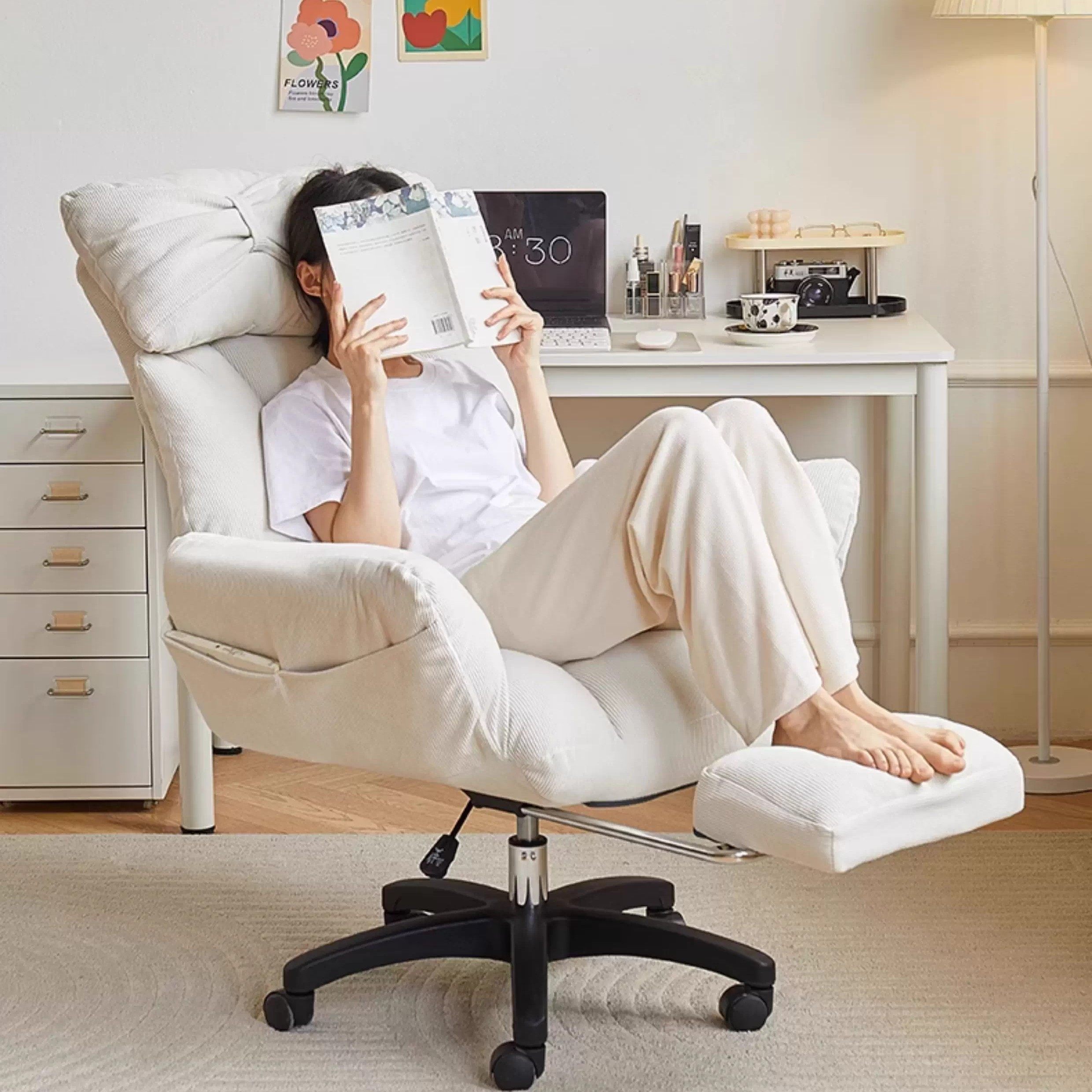 电脑椅家用舒适办公座椅靠背懒人可躺沙发椅子宿舍大学生电竞转椅,住宅家具,电脑椅,淘宝优惠券,粉丝福利购,淘宝优惠卷