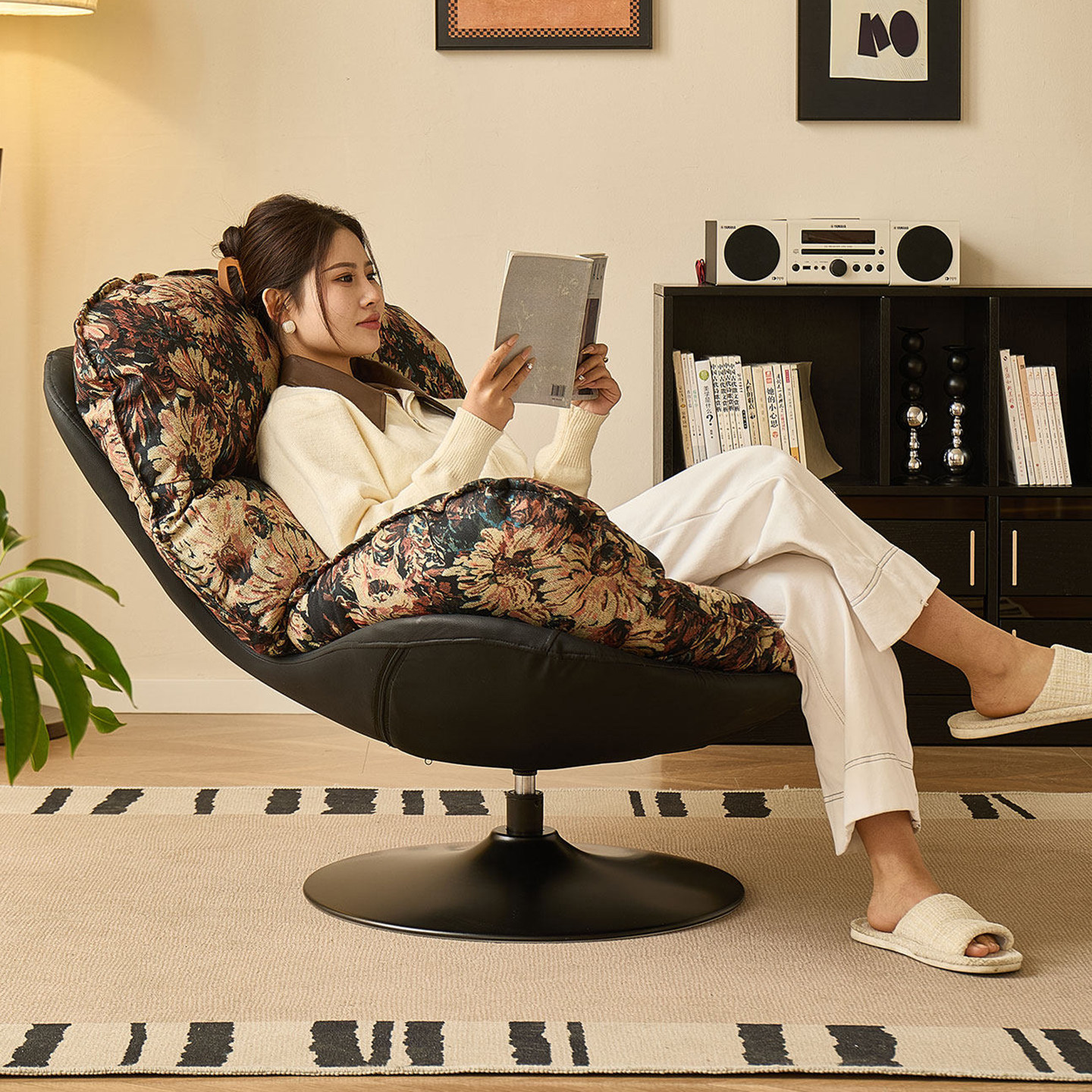 躺椅坐睡两用午休椅阳台休闲旋转蛋壳椅成人可睡觉窝窝椅懒人沙发