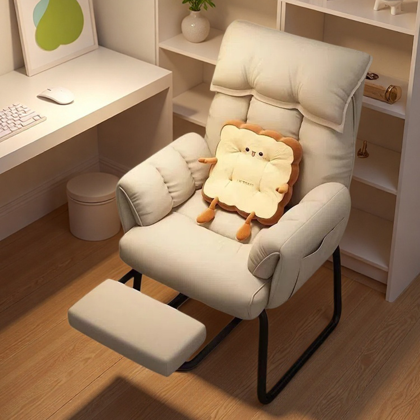 躺椅午休坐睡两用办公电脑椅可躺可睡宿舍单人懒人沙发椅靠背椅子