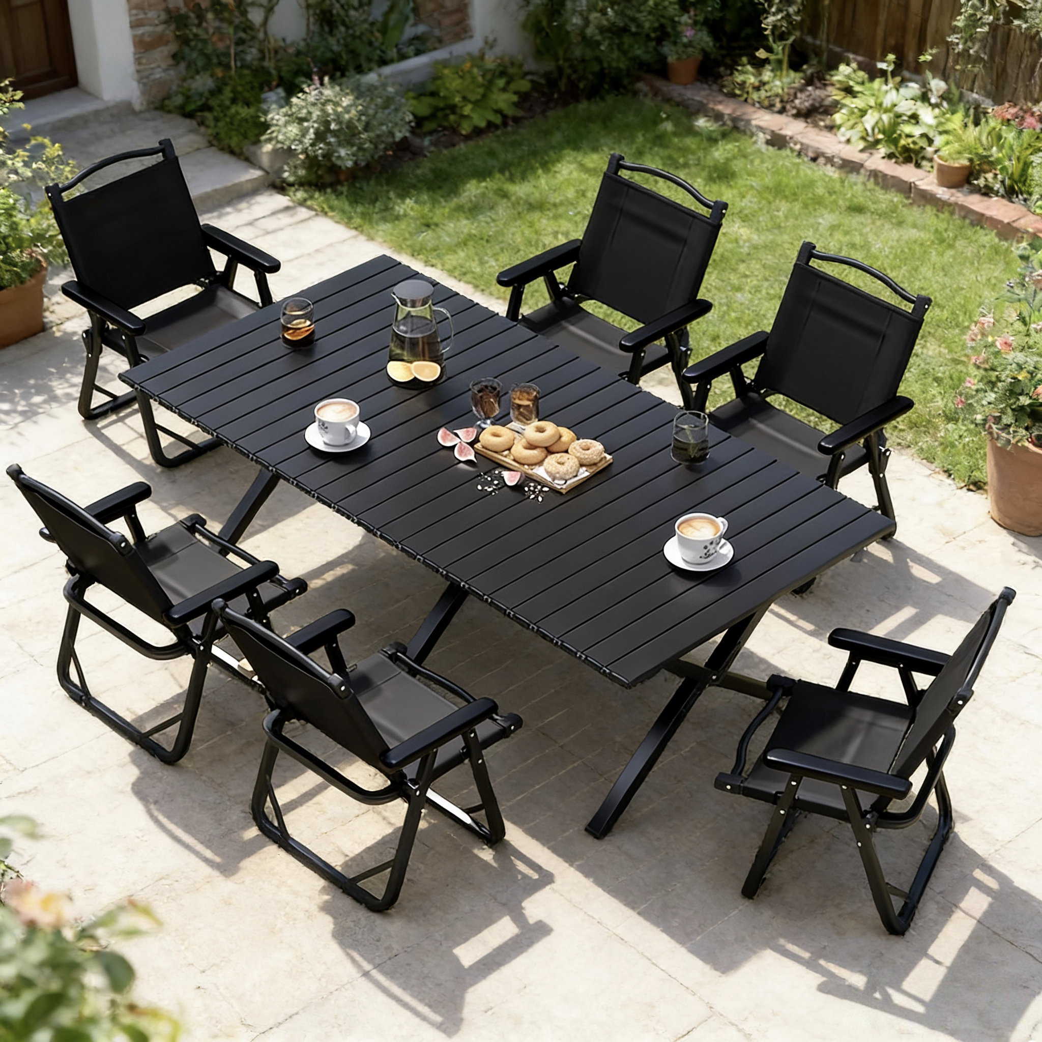 折叠桌子夜市摆摊蛋卷桌家用吃饭小餐桌户外便携野餐露营桌椅套装