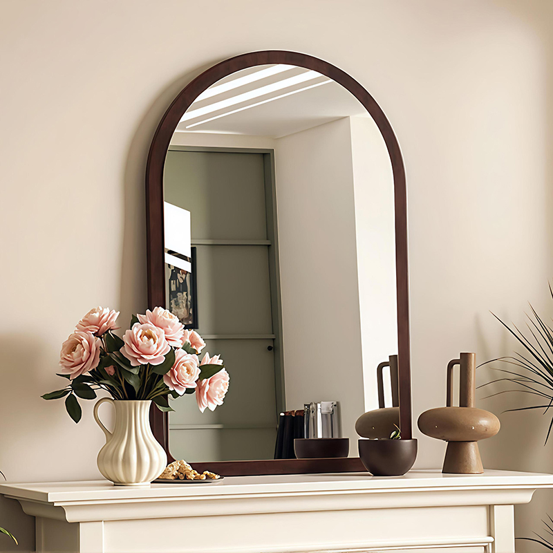 梳妆镜家用客厅玄关壁挂镜2025新款化妆镜复古半身梳妆台美妆镜子