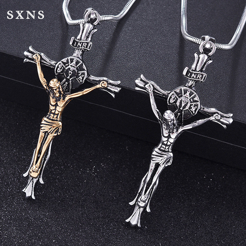 钛钢十字架复古项链霸气男士吊坠情侣简约毛衣链气质小众配饰品潮|msdalam kategori Aksesori/Barang Kemas Fesyen, kalung - dari Buy2taobao.com untuk memberikan perkhidmatan ejen Taobao profesional membeli