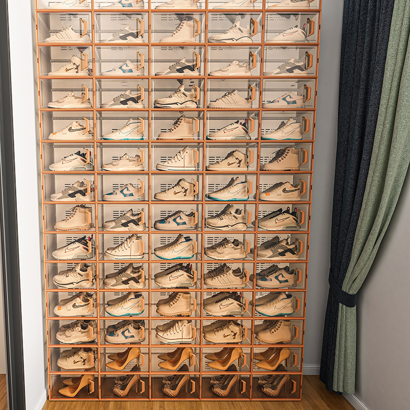 点亮空间透明鞋盒侧开式