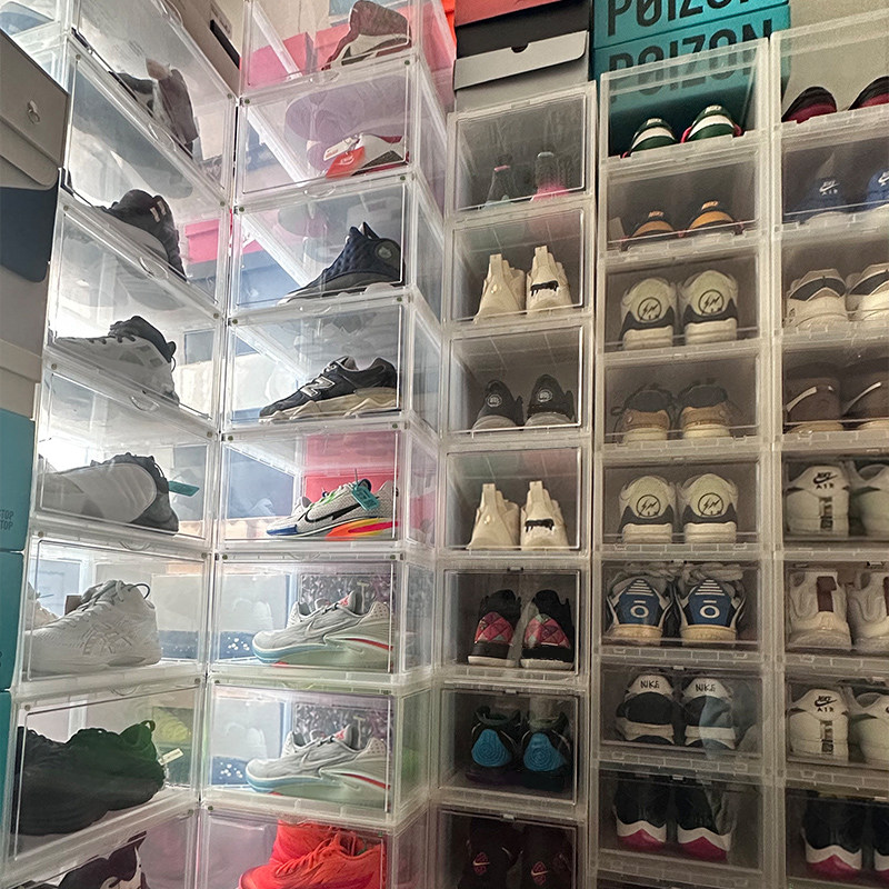 鞋盒收纳盒透明塑料鞋柜鞋架子装鞋子收纳神器鞋收纳折叠球鞋鞋架